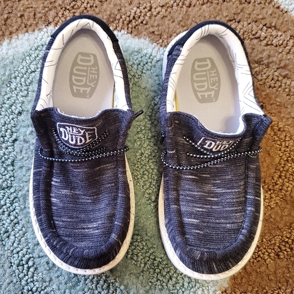 Hey Dude Other - Hey Dude Wally Youth Stretch black/grey/white boys size 13 - Excellent used cond